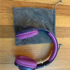 Purple and Pink Wireless Headphones